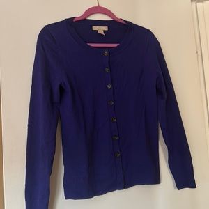 Banana Republic deep purple cardigan. Size Small.